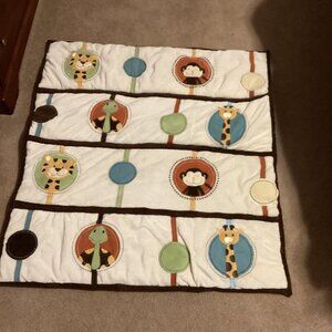 Handmade Baby Crib Bedding Quilt Blanket Comforter Jungle Animals